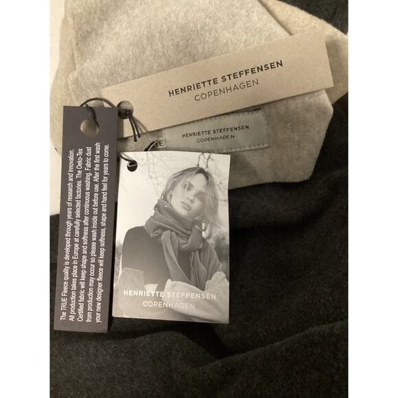 Henriette Steffensen Copenhagen No Waste Scarf  two toned scarf  13”x84” New - Picture 4 of 4